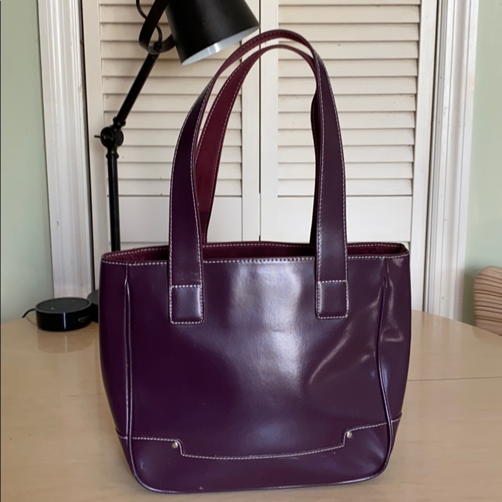 Wilsons Leather Pelle Studio wine color handbag